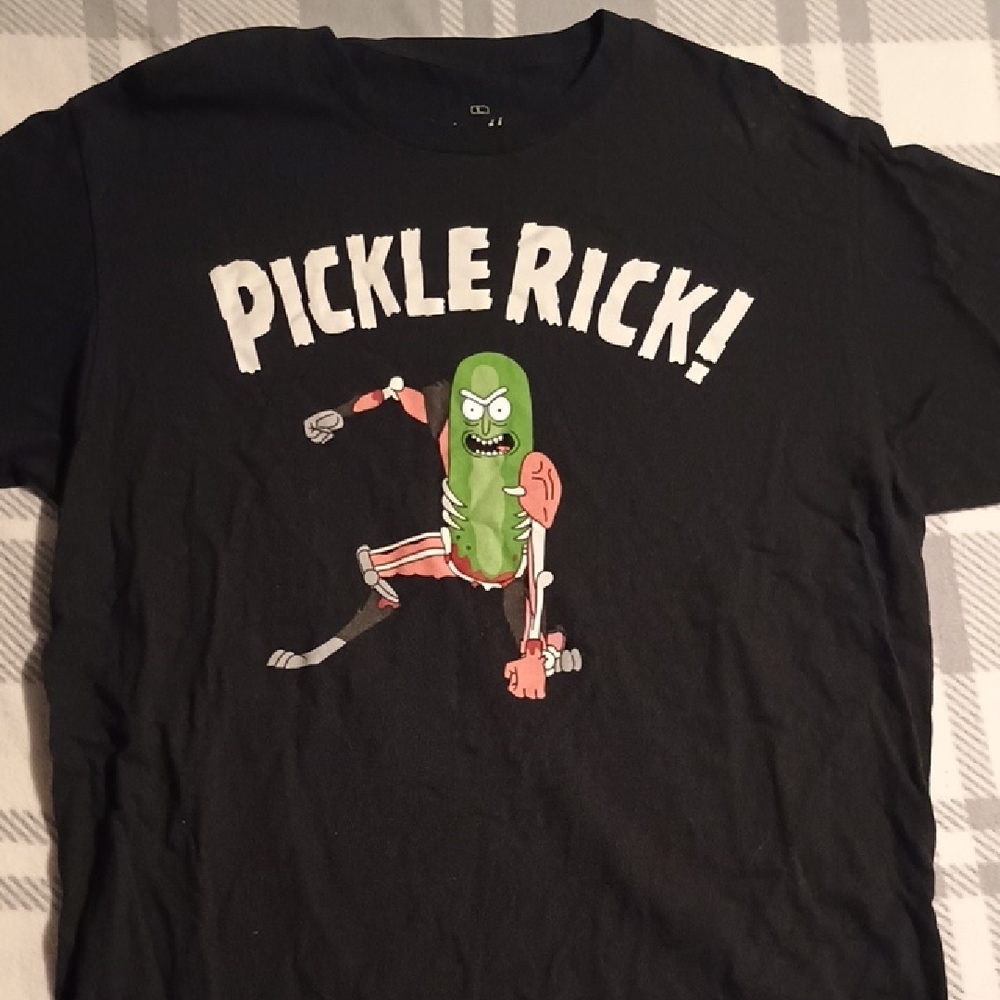Pickle Rick Black Graphic Tee